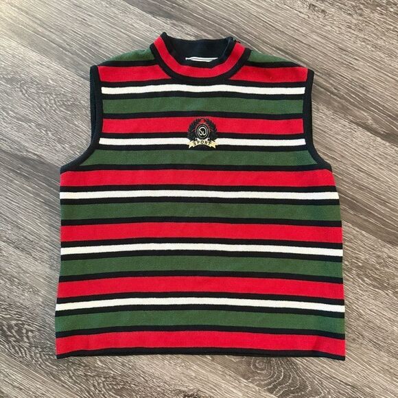 St. John Striped Sleeveless Knit - Picture 1 of 5